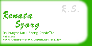 renata szorg business card